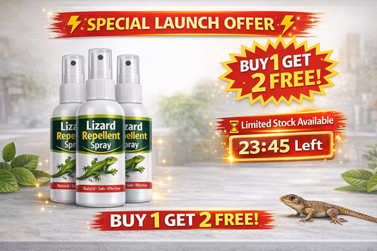 🦎 Lizard Repellent Spray (100ml) – Buy 1 Get 2 Free | Natural & Safe Lizard Control